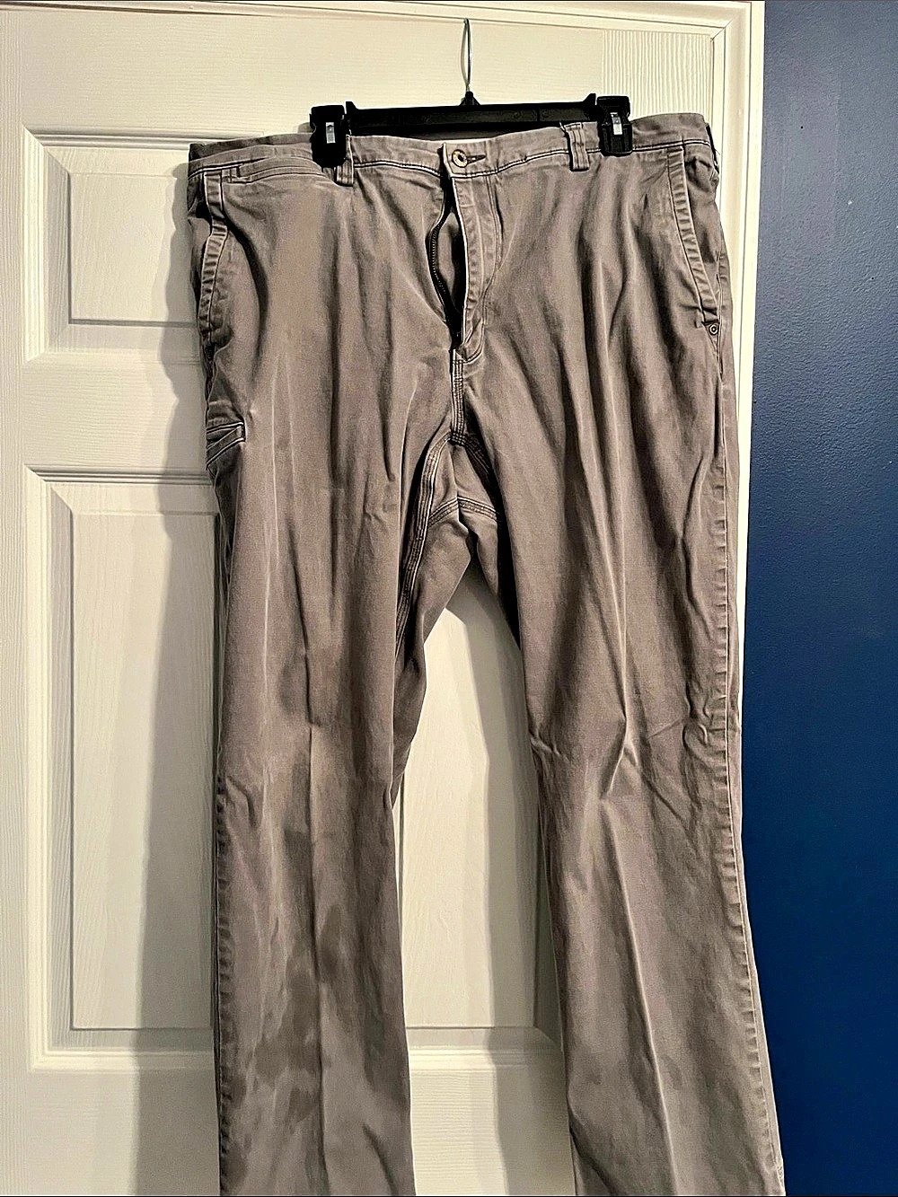 Duluth Trading Co. Flex Ballroom Khakis. Gray Waist 40 x 32
